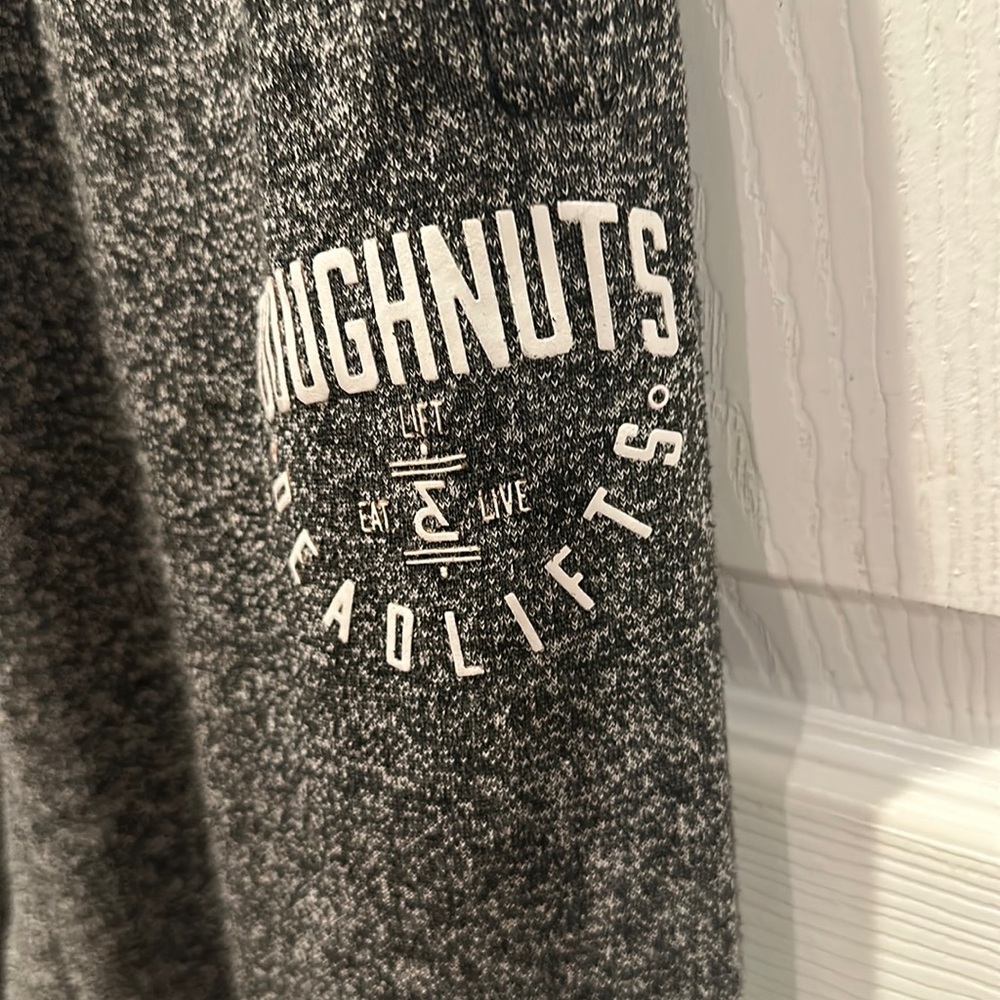 Doughnuts and Deadlifts Mens Space Dyed Drawstring Waistline Joggers Large